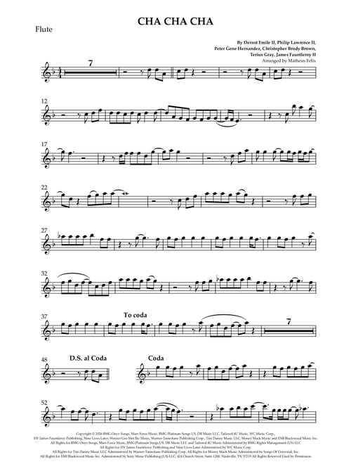 Cha Cha Cha (Arr. Matheus Felix) - Bruno Mars (Flute Solo)