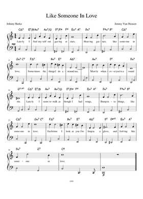 Like Someone In Love – Jimmy Van Heusen Sheet Music with Chords