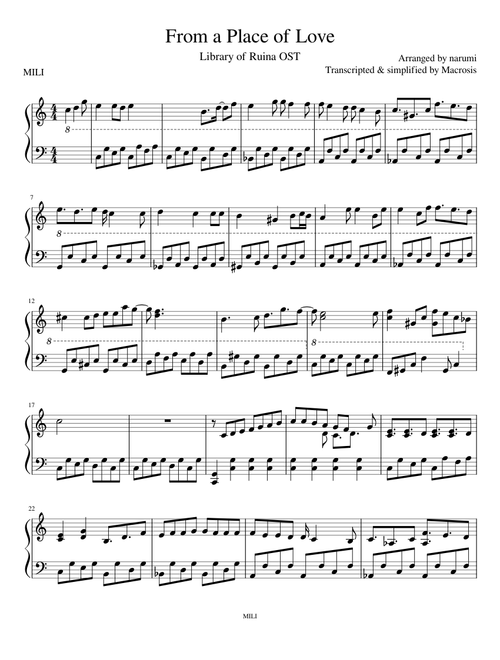 From a Place of Love - MILI (Simplified)