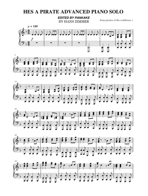 PIRATES OF THE CARRIBEAN- INSANE PIANO SOLO