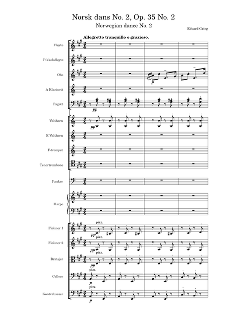 Norwegian dance No. 2; op. 35; no. 2 – Edvard Grieg