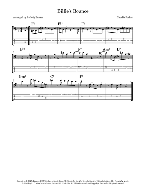 Billie's Bounce (Bill's Bounce) (Arr. Ludwig Berner) - Charlie Parker (Instrumental Solo)