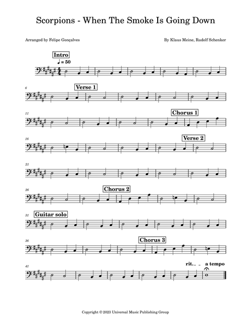 When The Smoke Is Going Down (Arr. Felipe Gonçalves) - Scorpions (Instrumental Solo)