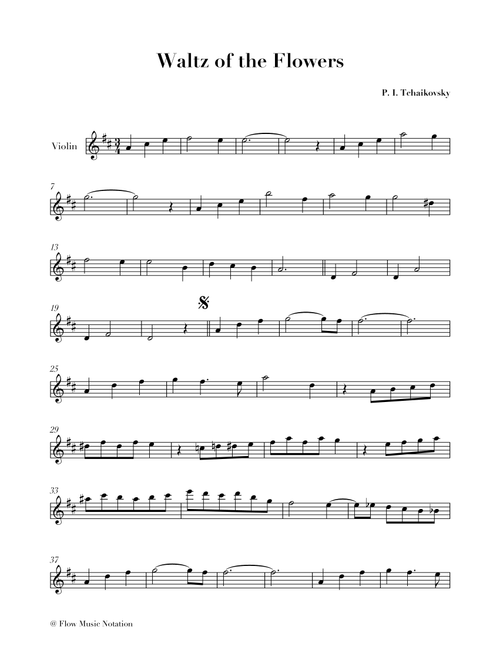 Waltz of the Flowers (from the Nutcracker) (Arr. DA Castro) - Piotr Ilitch Tchaikovski (Violin Solo)