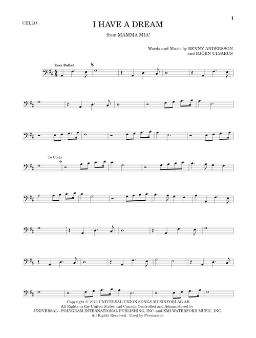I Have A Dream - ABBA (Cello Solo)