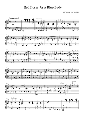 Red Roses for a Blue Lady (Lead sheet with lyrics ) Sheet Music with ...