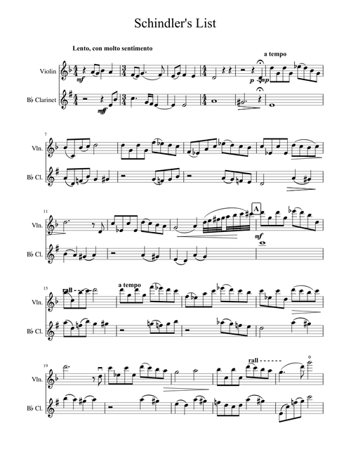 Schindler s List Duet