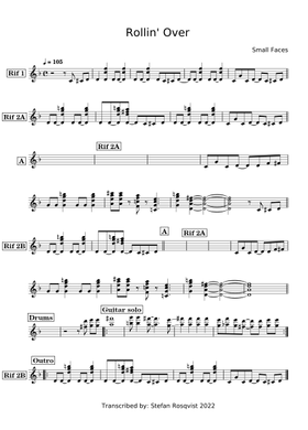 Free Small Faces sheet music | Download PDF or print on MuseScore.com