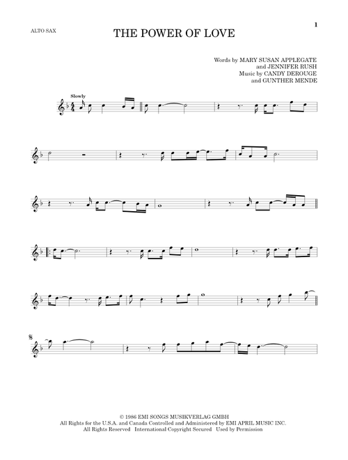 The Power Of Love - Air Supply, Celine Dion, Laura Brannigan (Alto Sax Solo)