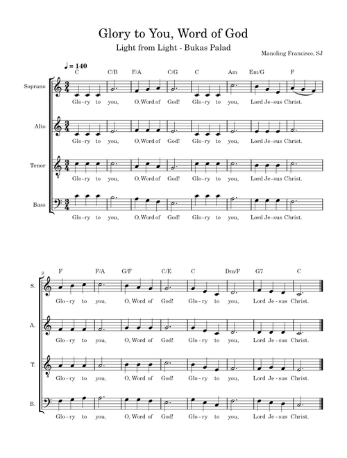 Glory to You, Word of God - LFL