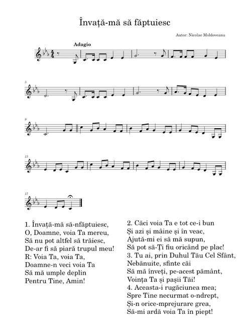 Învață-mă să făptuiesc doar voia Ta