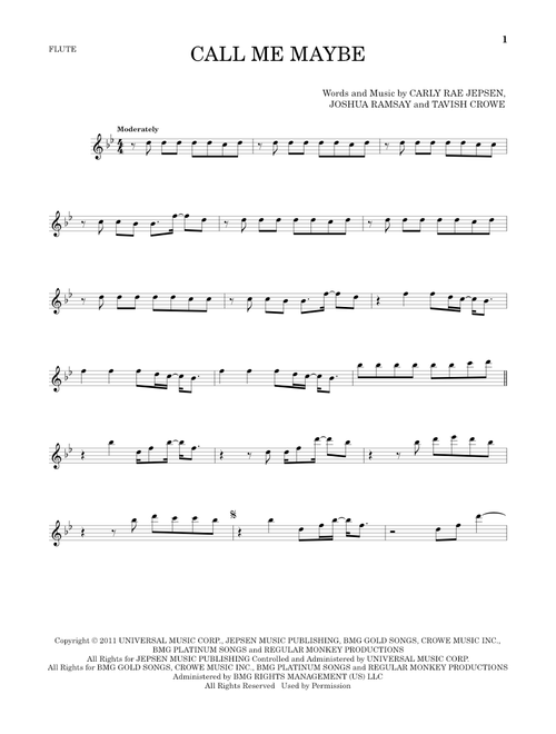 Call Me Maybe - Carly Rae Jepsen (Flute Solo)
