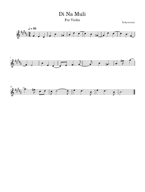 Di na muli – Itchyworms (Violin)