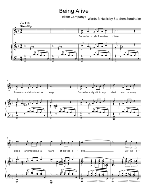 Being Alive - Stephen Sondheim