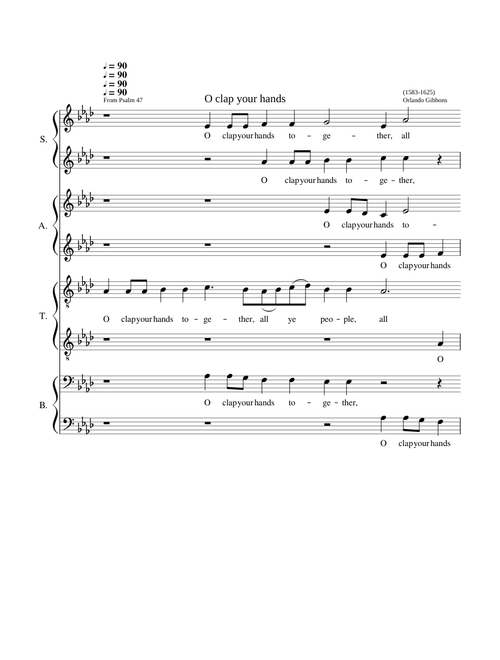 O Clap Your Hands - Orlando Gibbons