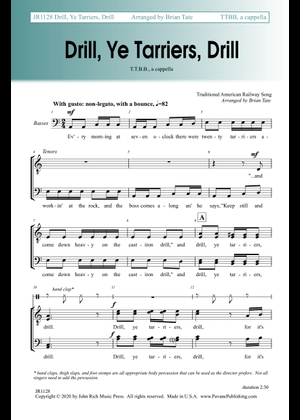 Drill, Ye Tarriers, Drill – Brian Tate Sheet Music for Tenor, Bass ...