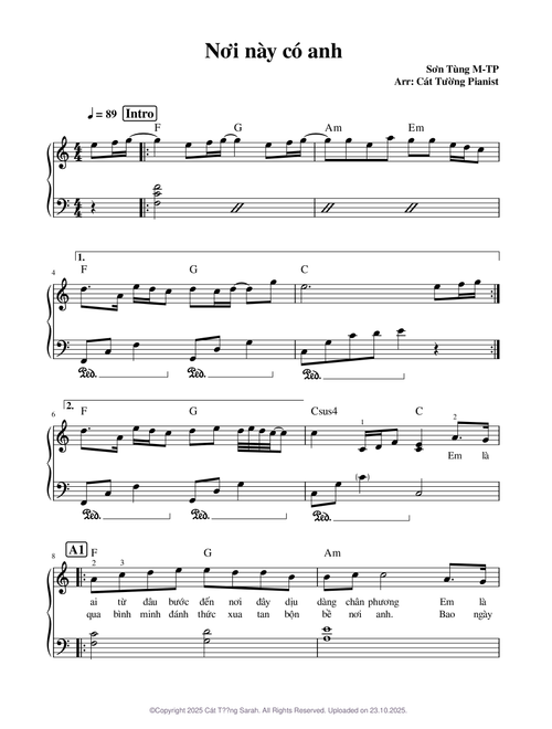 Nơi Này Có Anh - C major