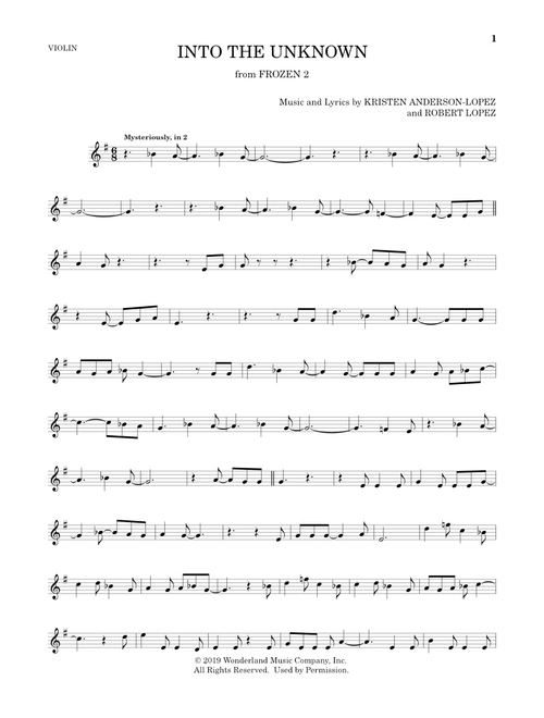 Into The Unknown (from Disney's Frozen 2) - Idina Menzel and AURORA (Violin Solo)