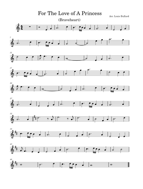 Braveheart theme – Misc Soundtrack - For the Love of A Princess