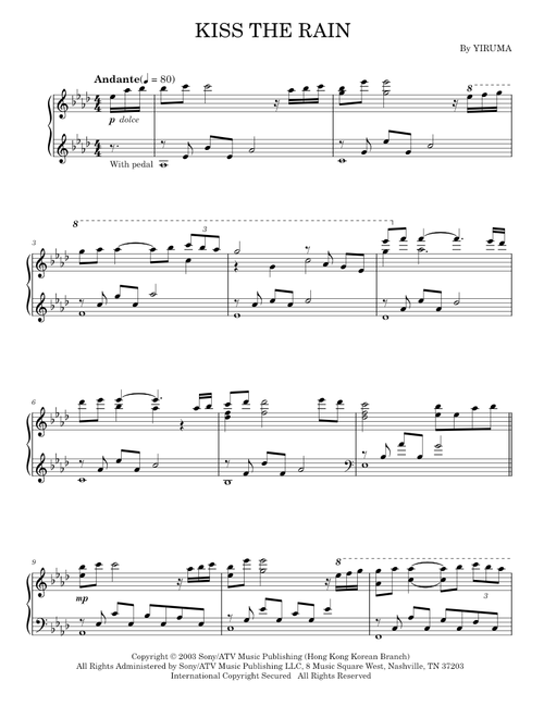 Kiss the Rain - Yiruma (Piano Solo)