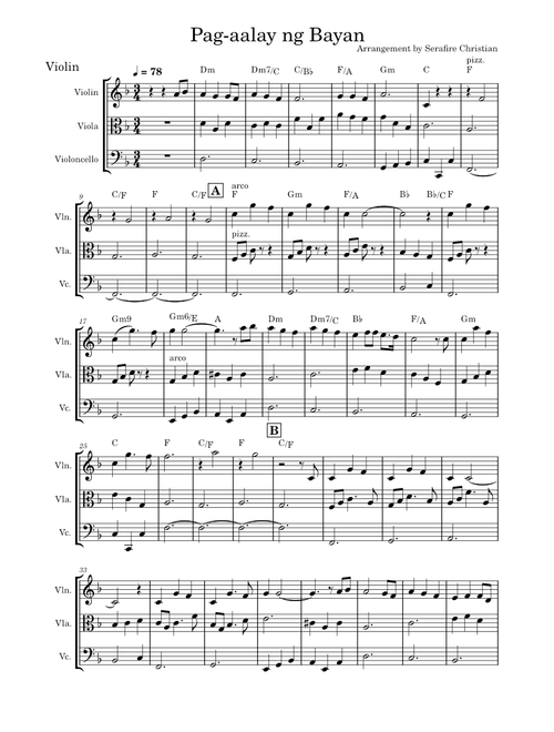 Pag-aalay ng Bayan (for string trio)