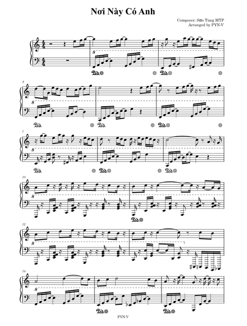 Nơi Này Có Anh - Sơn Tùng MTP || arranged by PYN-V