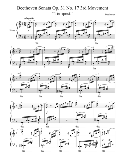 Sonata Op.31 No.17 in D minor “Tempest” - Beethoven