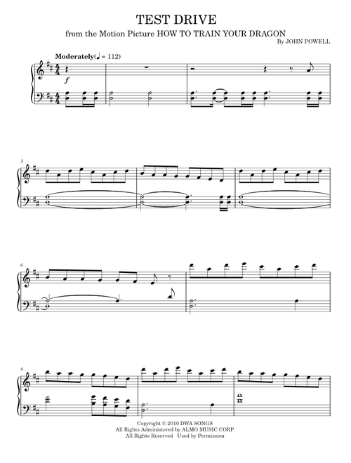Test Drive - John Powell (Piano Solo)