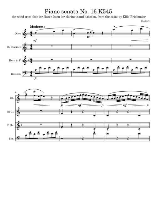 Piano Sonata No. 16 in C Major, K545 – Wolfgang Amadeus Mozart