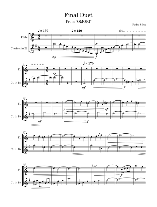 Final Duet – Pedro Silva Duet (For Clarinet and Flute)