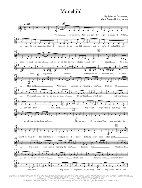 Manchild (Arr. Thec P) - Sabrina Carpenter (Violin Solo)