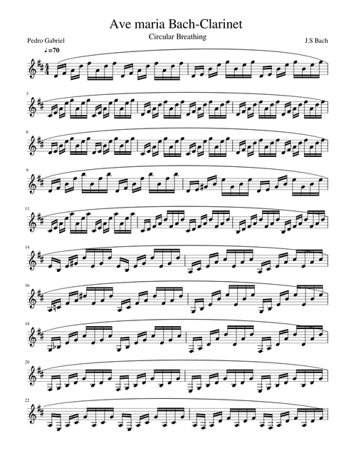 Ave Maria Bach - Clarinet Circular Breathing duet with Violin