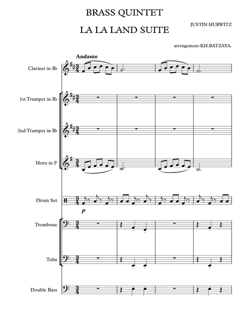 Another Day Of Sun (Arr. kh.batzaya) - Justin Hurwitz, Benj Pasek, Justin Paul (Brass Ensemble)