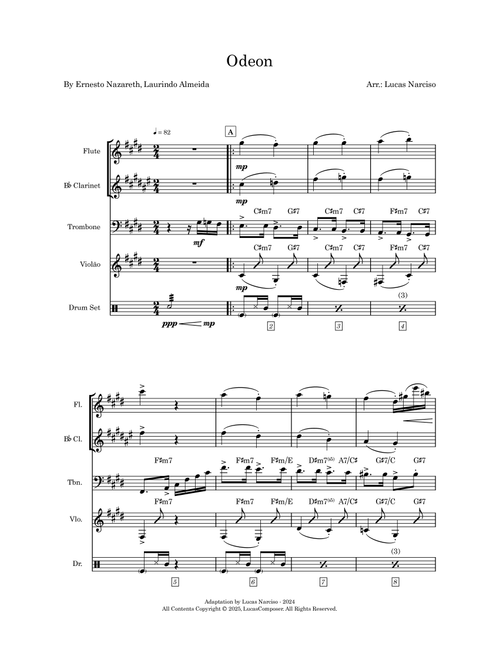 Odeon (Arr. Lucas Narciso) - Ernesto Nazareth (Small Ensemble)