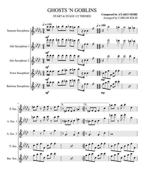 GHOSTS 'N GOBLINS (START & STAGE 1/2 THEMES) by CARLIT0CHURRIT0