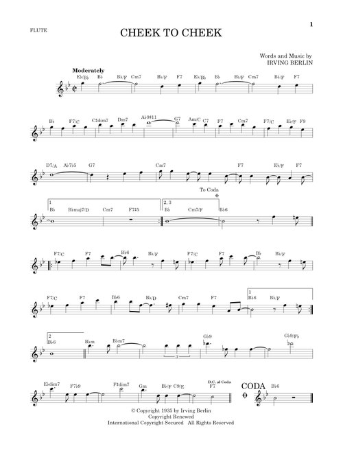 Cheek To Cheek - Fred Astaire (Flute Solo)