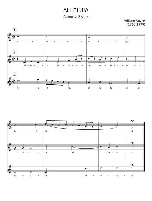 Alleluia - William Boyce