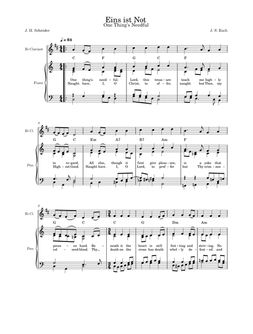 One Thing's Needful - Bach (BWV 304)