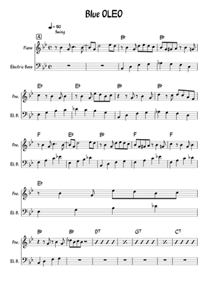 Oleo – Sonny Rollins Sheet Music and Tab with Chords for Saxophone