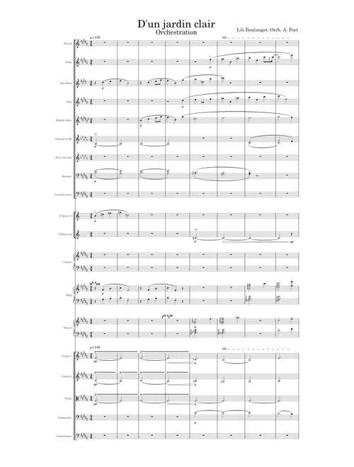 D'un jardin clair - L. Boulanger, Orch. A. Fort
