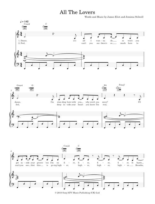 All the lovers - Kylie Minogue (Piano-Voice)