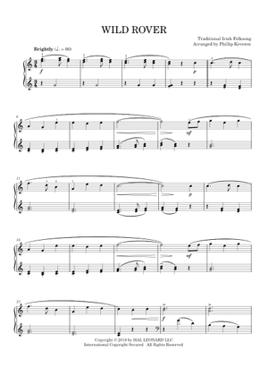 The Wild Rover Sheet Music with Chords for Piano (Solo) easy ...
