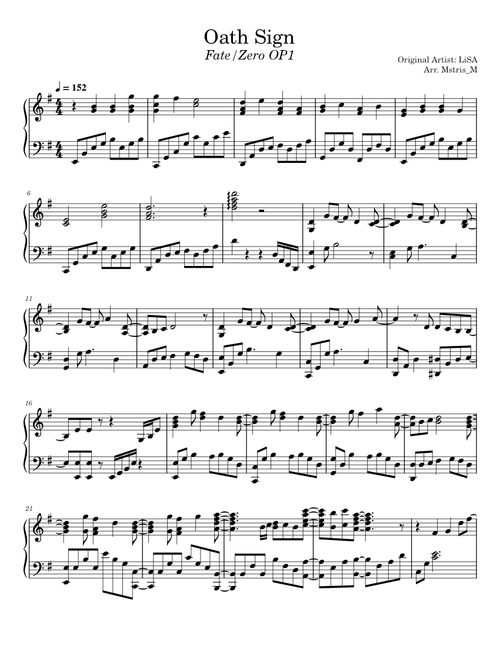 Oath Sign (Fate/Zero OP 1)