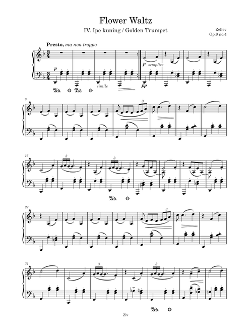 Waltz sheet music by Zellev | Play, print, and download in PDF or