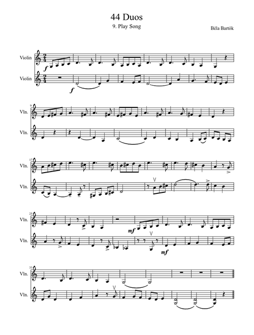 Bartok - 44 Duos - Play Song