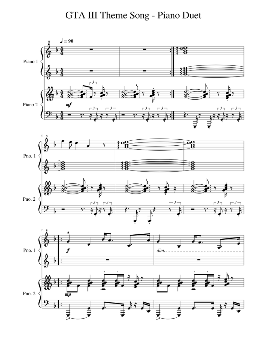 gta-iii-theme-song-piano-duett-sheet-music-for-piano-piano-duo