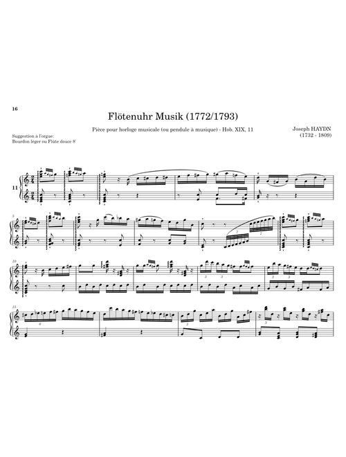 Flötenuhr Musik (1772/1792) - Joseph Haydn