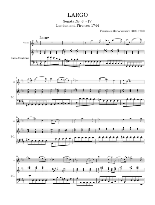 Largo - Francesco Maria Veracini