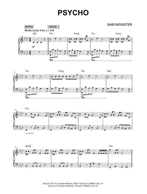 PSYCHO - BABYMONSTER (Piano)