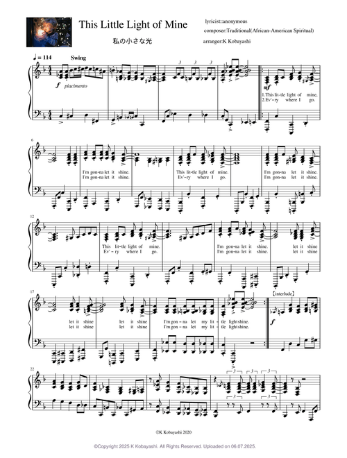 This Little Light of Mine - Traditional